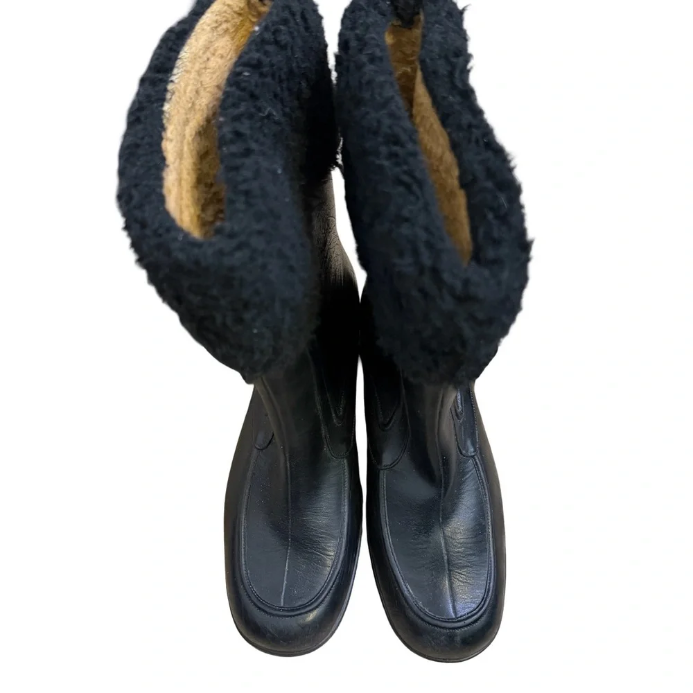 Vintage‎ 70s Waterproof black rain boots. Size 6
